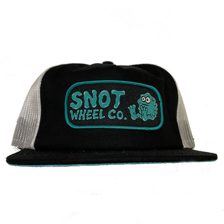 Snot Wheel Co Mesh Trucker Cap Black/White
