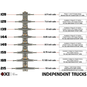 Independent Truck Co Stage 11 Forged Hollow Silver Skateboard Trucks 149
