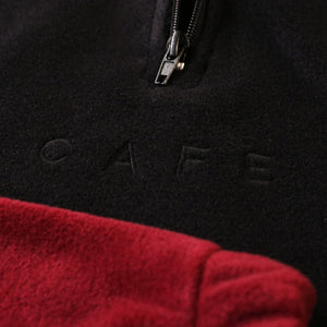 Skateboard Cafe 1/4 Zip Fleece Black/Burgundy/Forest Sweatshirt