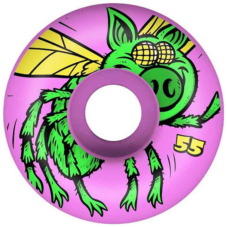 Pig Wheels Big Fly Pink Skateboard Wheels 101a 55mm