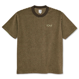 Polar Skate Co Terry Stripe T-Shirt Brown