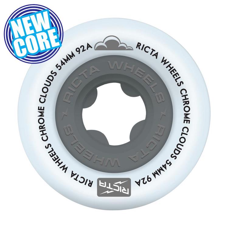 Ricta Wheels Chrome Clouds Skateboard Wheels 92a 54mm