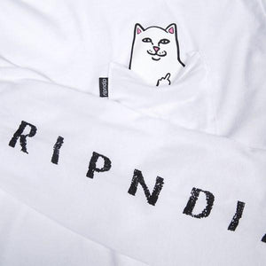 RIPNDIP Lord Nerm White Longsleeve Pocket T-Shirt