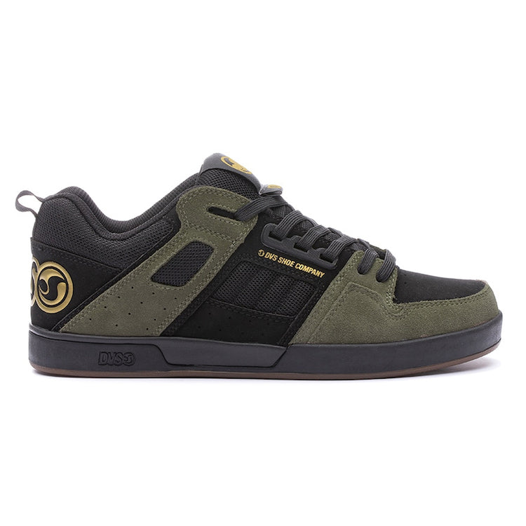 DVS Comanche 2.0+ Black/Olive/Gold Nubuck Shoes