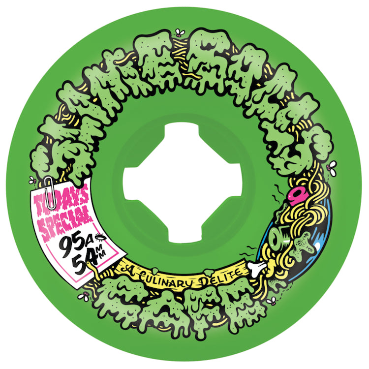 Slime Ball Wheels Double Take Cafe Vomit Mini Green Black Skateboard Wheels 95a 54mm