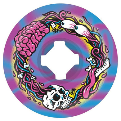 Slime Ball Wheels Brains Speed Balls Swirl Blue/Purple Skateboard Wheels 99a 54mm