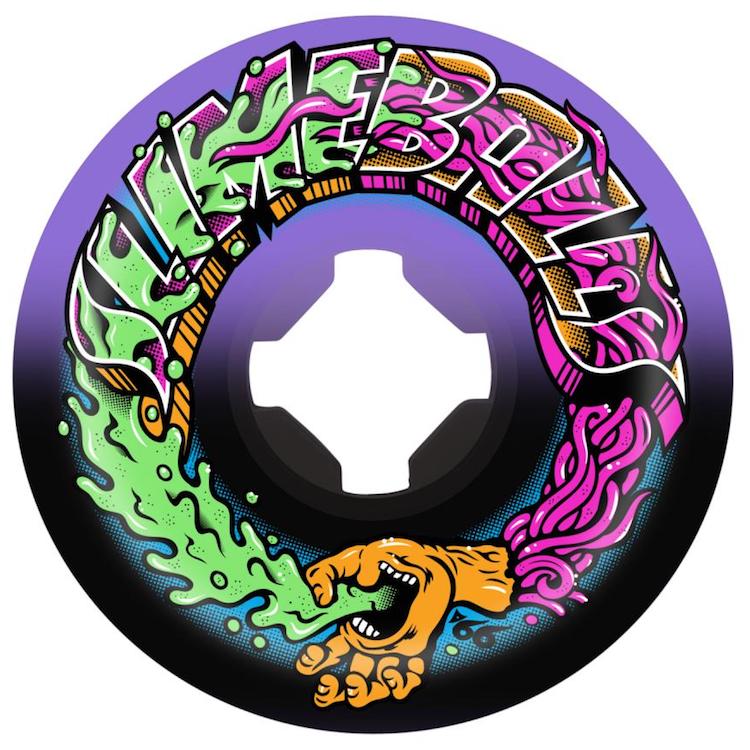 Slime Ball Wheels Greetings Speed Balls Purple/Black Skateboard Wheels 99a 53mm