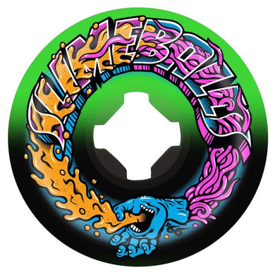 Slime Ball Wheels Greetings Speed Balls Green/Black Skateboard Wheels 99a 56mm