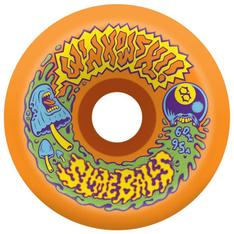 Slime Ball Wheels Winkowski Vomits Orange Skateboard Wheels 95a 60mm