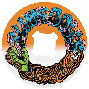 Slime Ball Wheels Hairballs 50-50 Orange/White Skateboard Wheels 95a 56mm