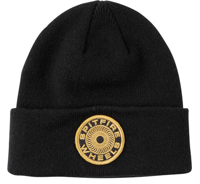 Spitfire Wheels Classic 87 Swirl Cuff Beanie Black/Gold