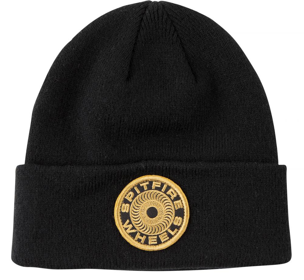 Spitfire Wheels Classic 87 Swirl Cuff Beanie Black/Gold
