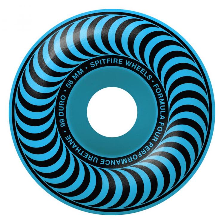 Spitfire Wheels Chroma Formula Four Pro Classic Blue Skateboard Wheels 99a 56mm
