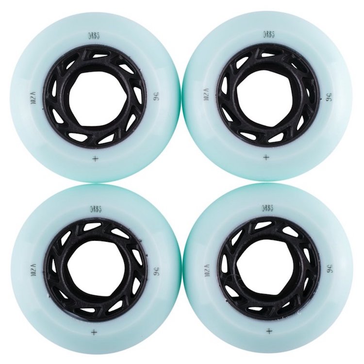 Orb Wheels Ghost Lites Blue/Black Skateboard Wheels 102a 56mm