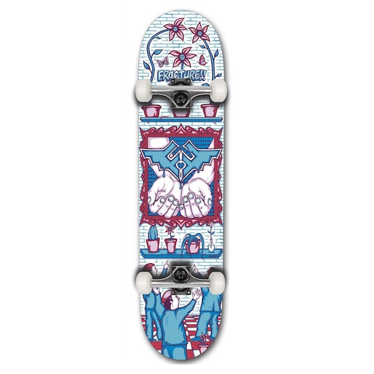 Fracture Skateboards x Adswarm Mini Complete Skateboard 7.25