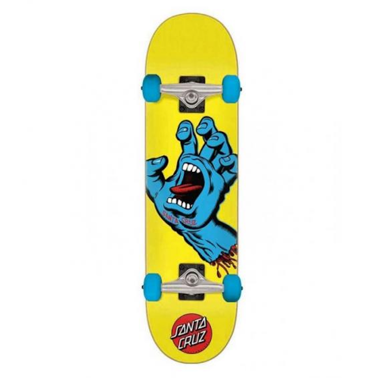 Santa Cruz Skateboards Screaming Hand Yellow Complete Skateboard 7.75