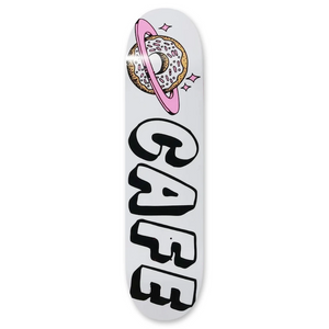 Skateboard Cafe Planet Donut White Skateboard Deck 8.125"