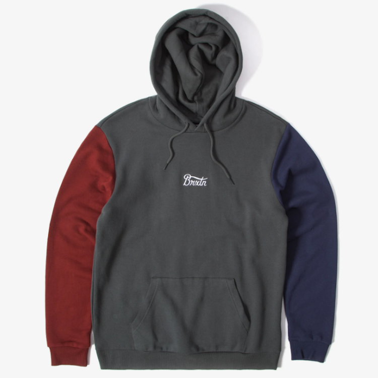 Brixton Stith Hoody Evergreen/Washed Navy/Dark Brick
