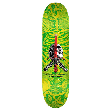 Powell Peralta Skull & Sword Shape 244 Yellow Skateboard Deck 8.5