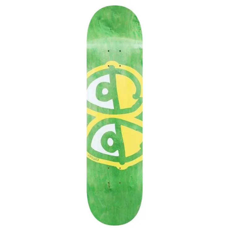 Krooked Skateboards Team Eyes Yellow Skateboard Deck 8.06