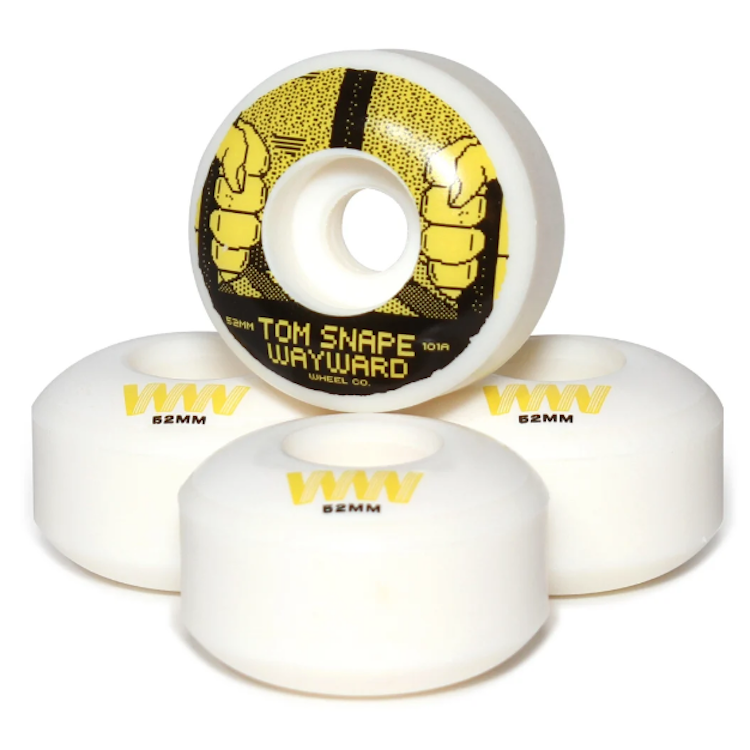 Wayward Wheels Pro Formula Tom Snape Classic Cut Skateboard Wheels 101a 52mm