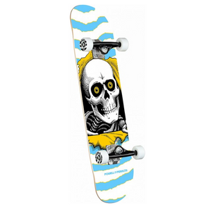 Powell Peralta Ripper One Off Light Blue Mid Complete Skateboard 7.5"