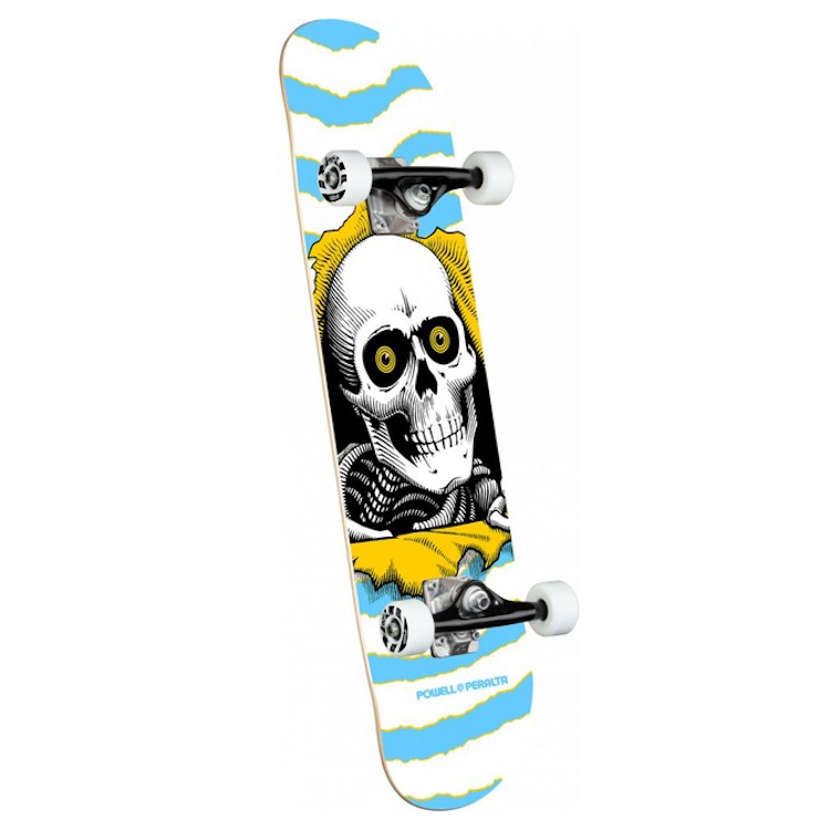 Powell Peralta Ripper One Off Light Blue Mid Complete Skateboard 7.5