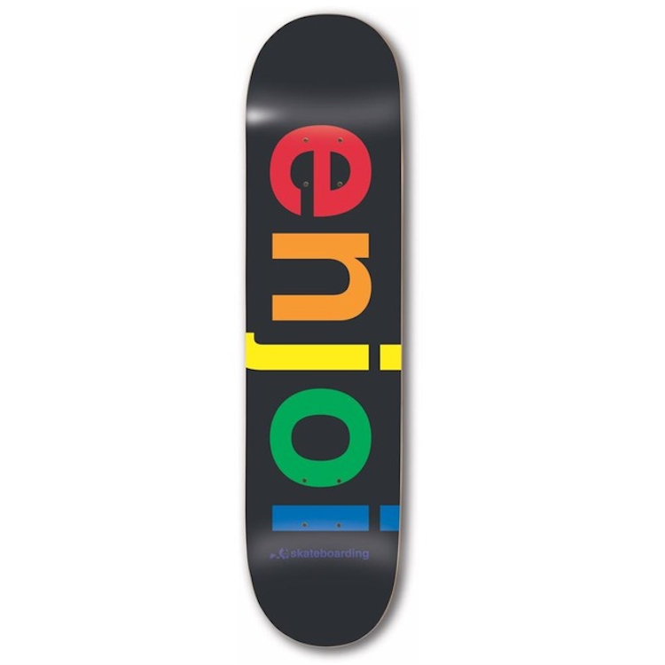 Enjoi Skateboards Spectrum Black R7 Skateboard Deck 8.25