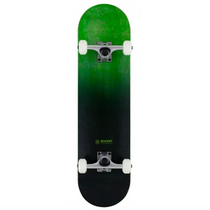 Rocket Skateboards Double Dipped Black Complete Skateboard 8"