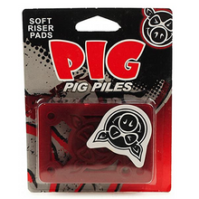 Pig Wheels Pig Piles Hard 1/8" Red Skateboard Riser Pads