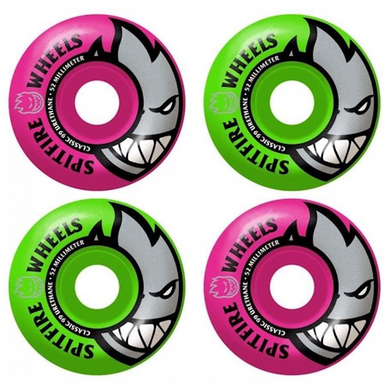 Spitfire Wheels Big Head Classic Mashup Pink-Green Skateboard Wheels 99du 53mm
