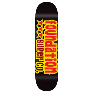 Foundation Skateboards 3 Star Black Skateboard Deck 8.13"