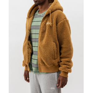 Stussy Sherpa Zip Hoody Brown