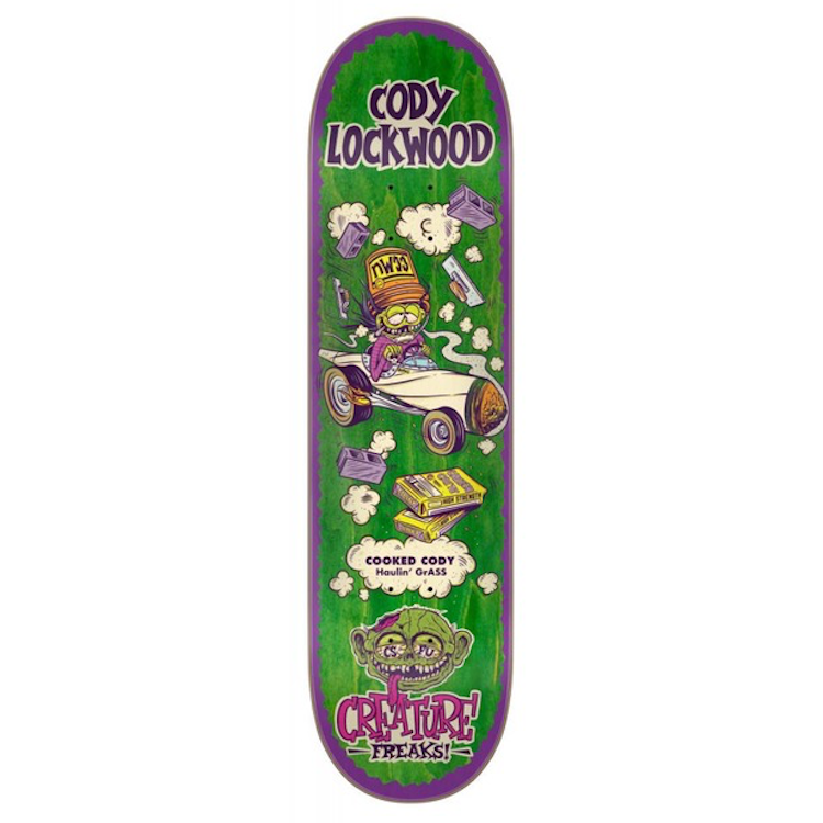 Creature Skateboards Lockwood Freaks Green Skateboard Deck 8.25