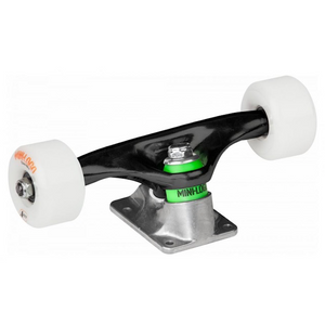 Mini Logo Skateboard Trucks Assembly Black/Raw 8 / 53mm 101a Wheels Undercarriage Bundle