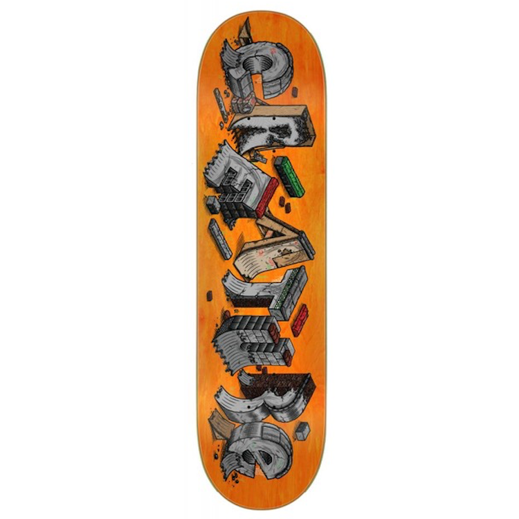 Creature Skateboards Slab DIY Orange Skateboard Deck 8.25