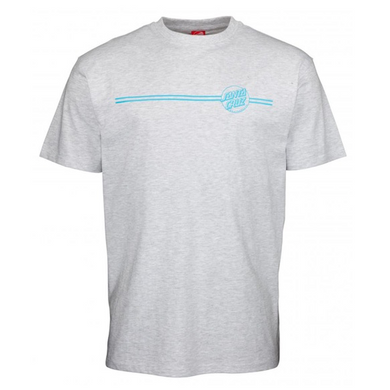Santa Cruz Opus Dot Stripe T-Shirt Athletic Heather