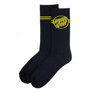 Santa Cruz Opus Dot Stripe Crew Socks Black
