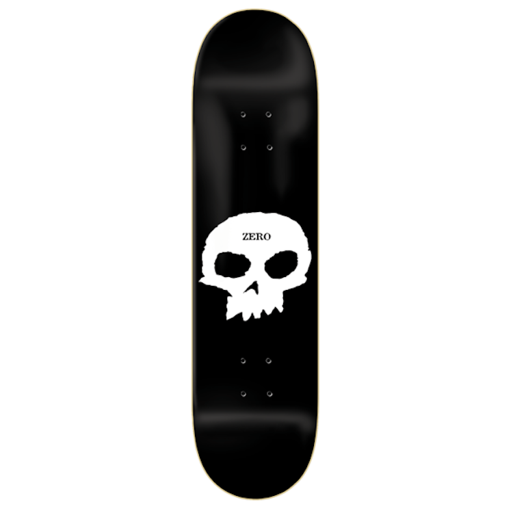 Zero Skateboards Single Skull Skateboard Deck 8.5