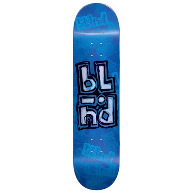 Blind Skateboards Stacked Stamp Blue Skateboard Deck 8.25