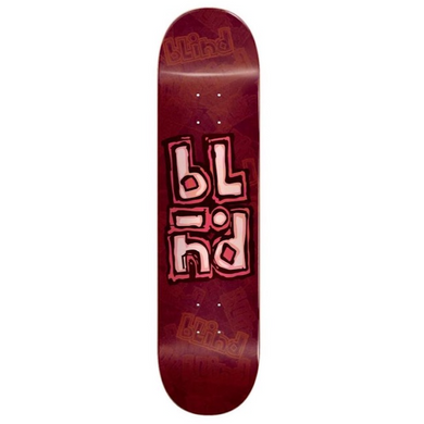 Blind Skateboards Stacked Stamp Red Skateboard Deck 8