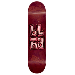 Blind Skateboards Stacked Stamp Red Skateboard Deck 8"