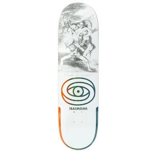 Madness Skateboards Donde R7 White Skateboard Deck 8.5"