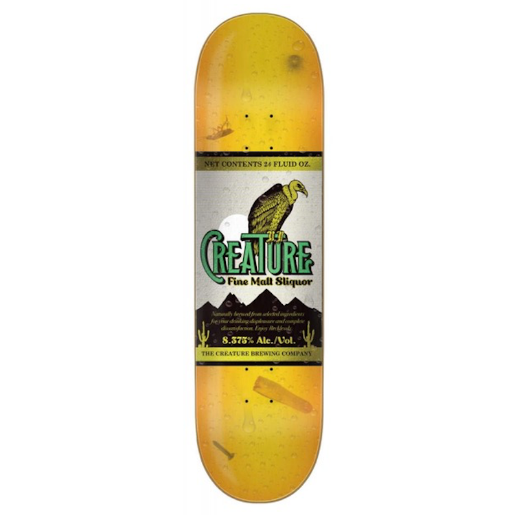 Creature Skateboards Everslick Malt Sliquor Skateboard Deck 8.375