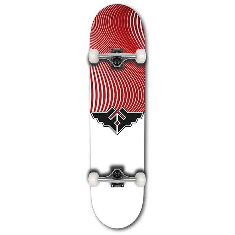 Fracture Skateboards Wings V4 Red Complete Skateboard 7.75