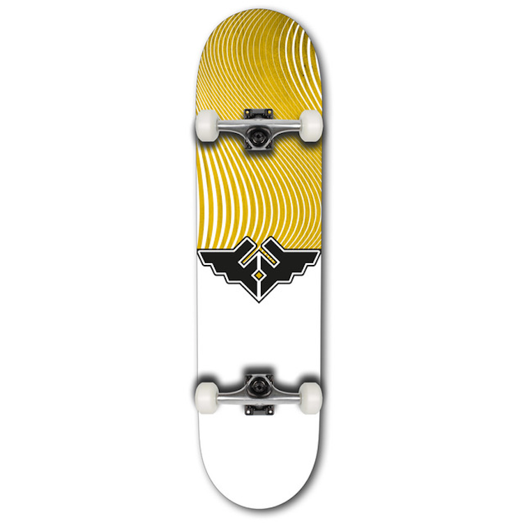 Fracture Skateboards Wings V4 Yellow Complete Skateboard 8.0