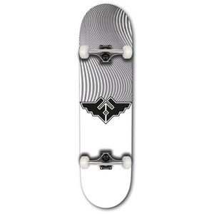 Fracture Skateboards Wings V4 Grey Complete Skateboard 8.25"