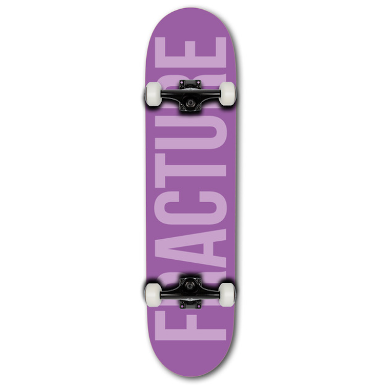 Fracture Skateboards Fade Purple Complete Skateboard 7.75