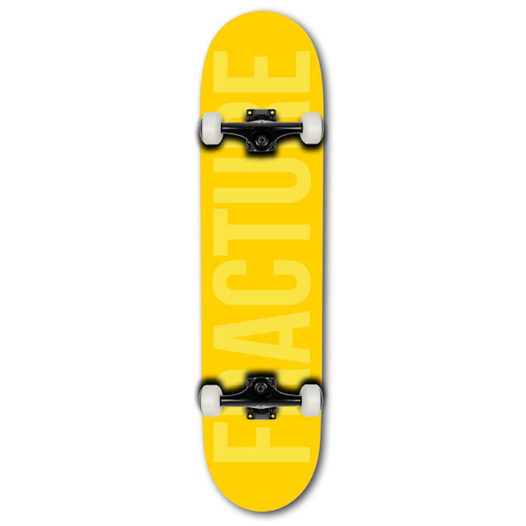 Fracture Skateboards Fade Yellow Complete Skateboard 7.75