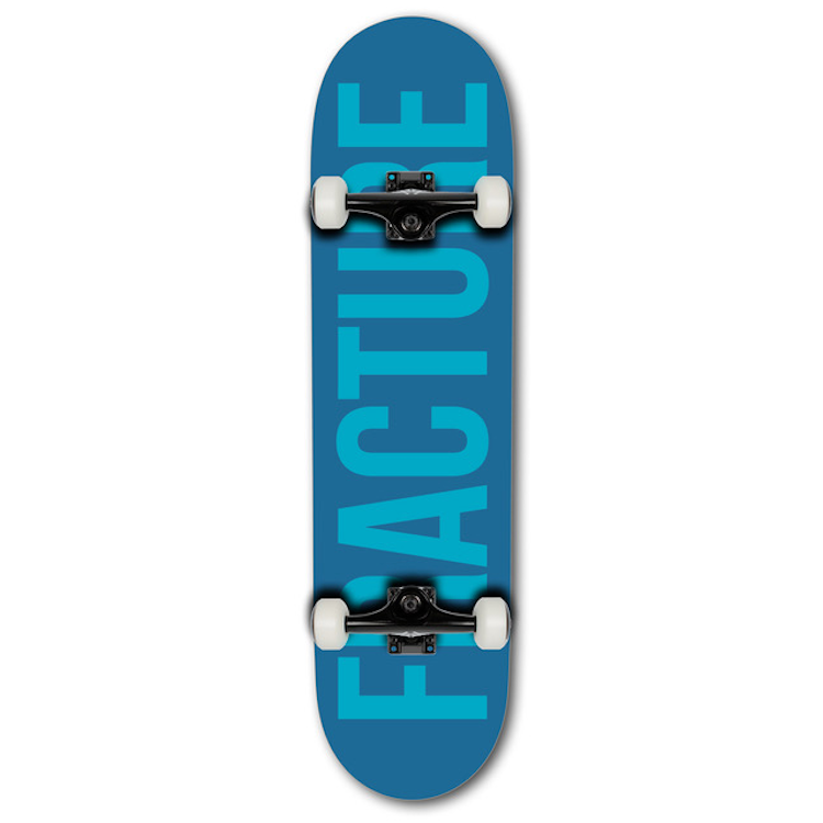 Fracture Skateboards Fade Blue Teal Complete Skateboard 8.25
